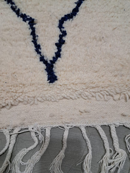 Beni Ourain • Indigo Linework Lattice