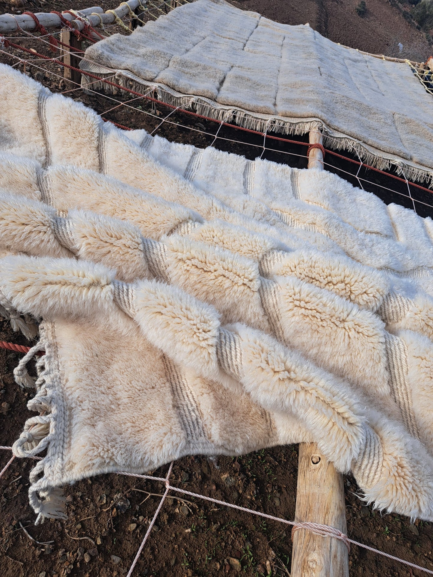 Marmoucha Subtle Chevron Field — Ivory Trace