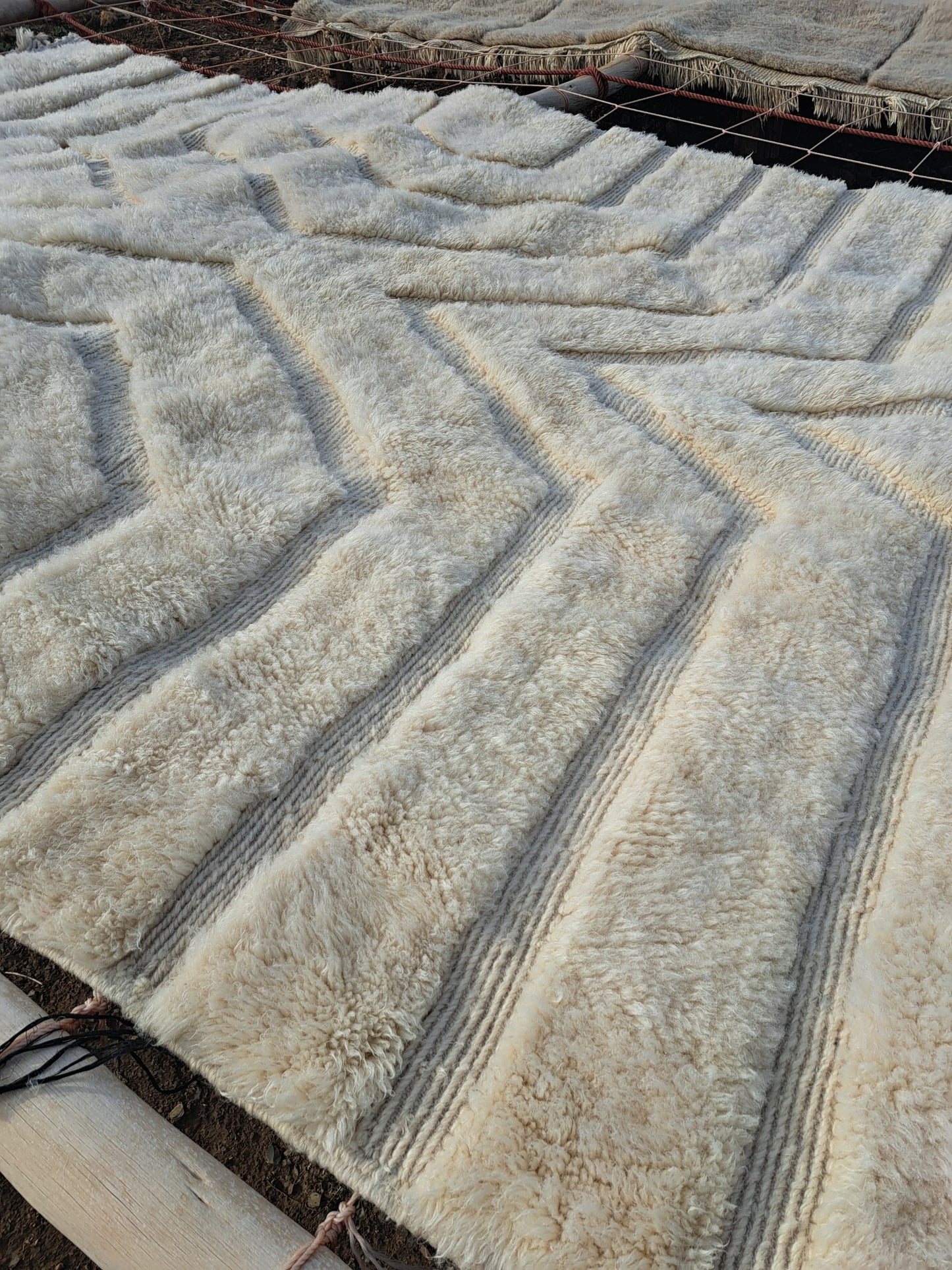 Marmoucha Subtle Chevron Field — Ivory Trace