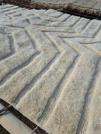 Marmoucha Subtle Chevron Field — Ivory Trace