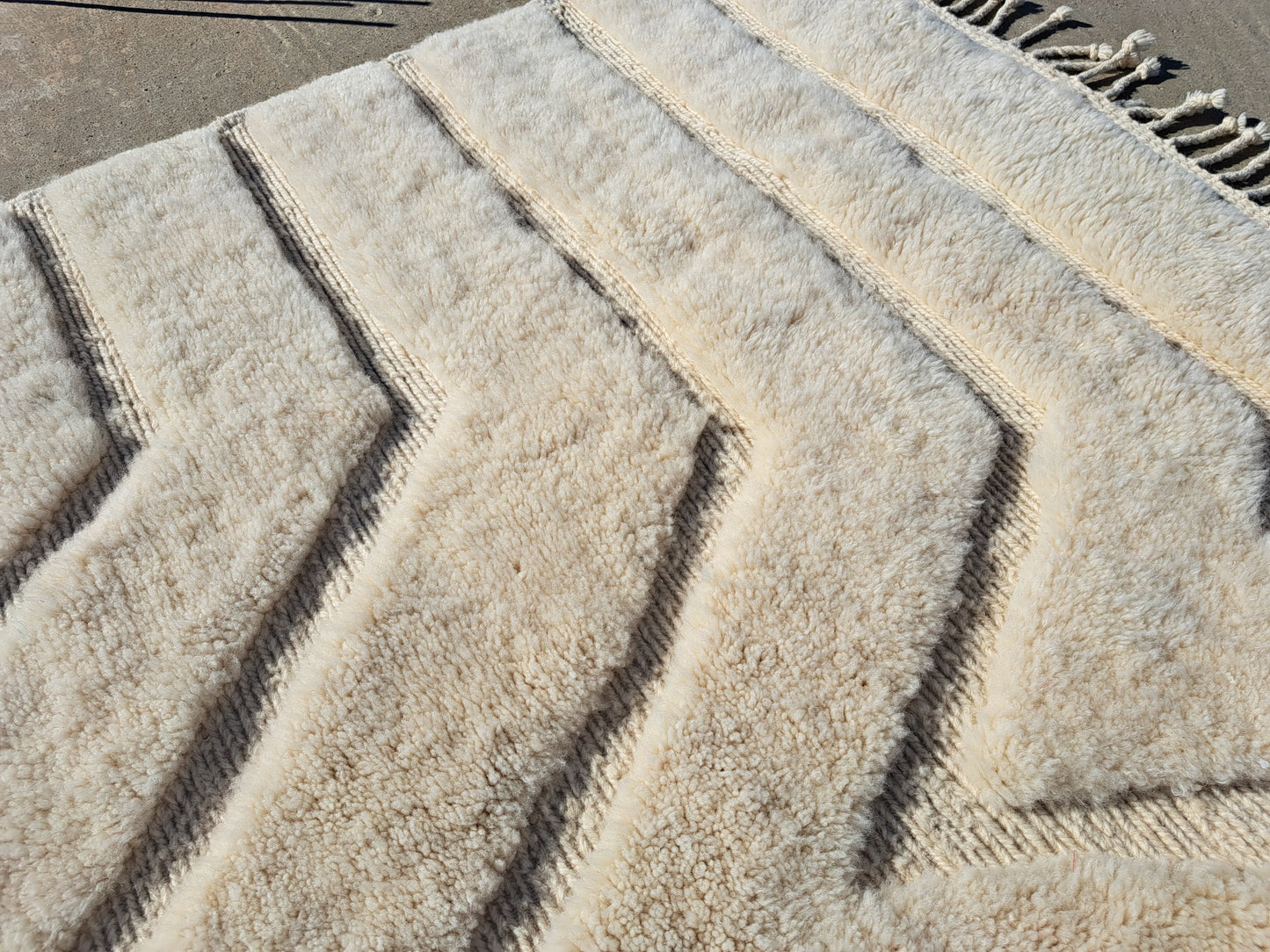 Marmoucha Subtle Chevron Field — Ivory Trace