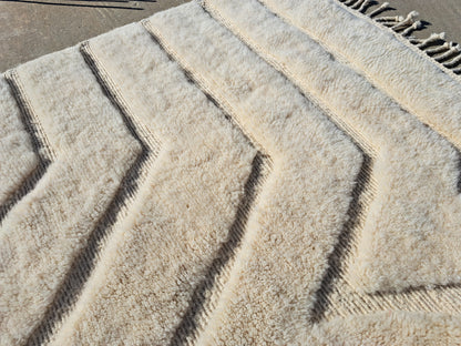 Marmoucha Subtle Chevron Field — Ivory Trace