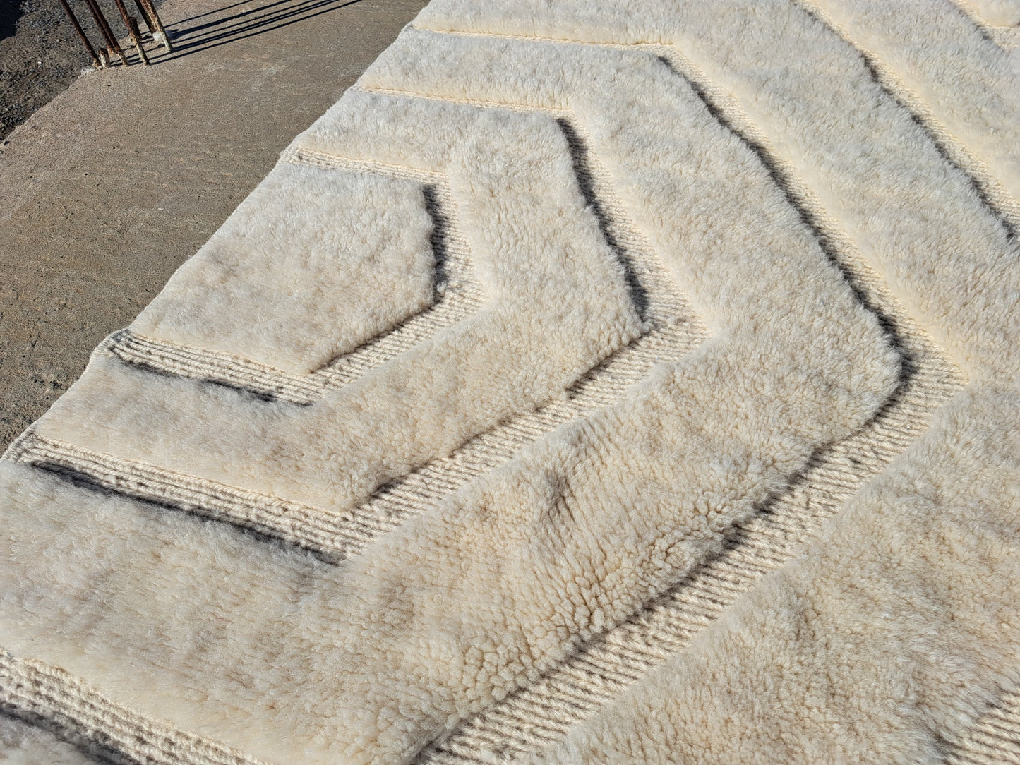 Marmoucha Subtle Chevron Field — Ivory Trace