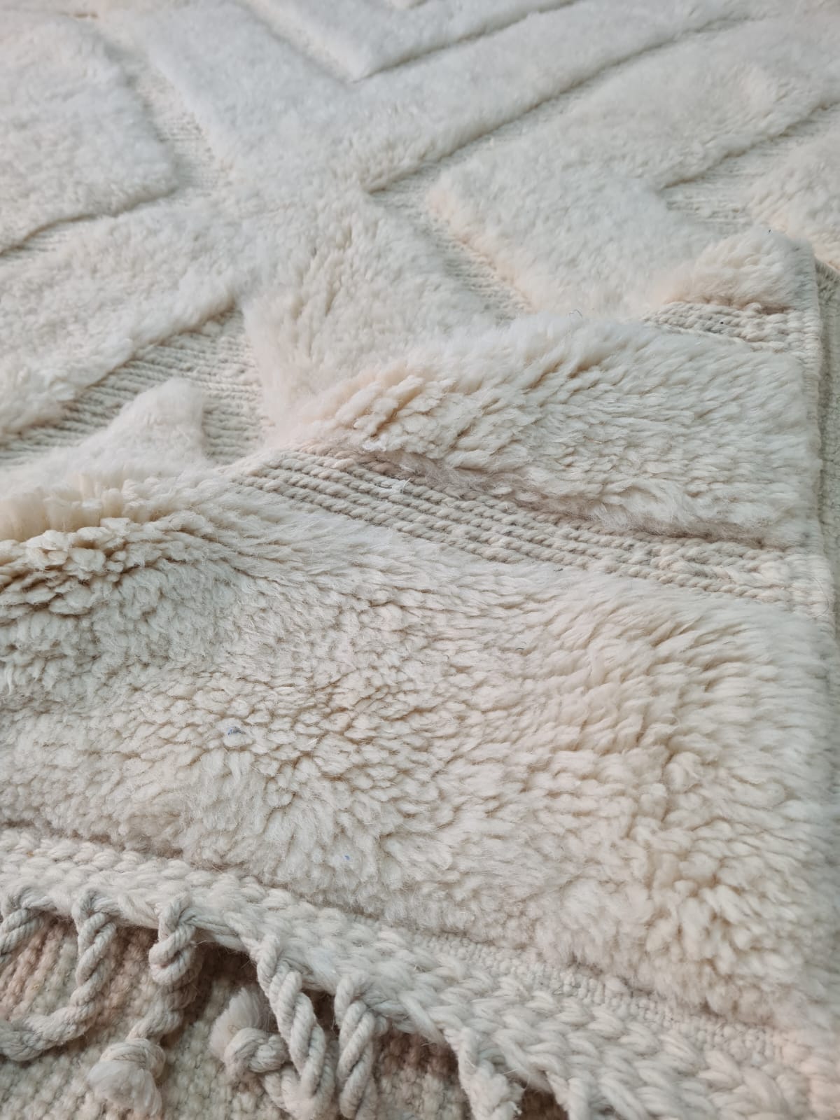 Marmoucha Subtle Chevron Field — Ivory Trace