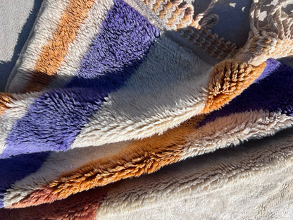 Beni Mrirt Margin Study — Ivory Field with Violet Selvedge