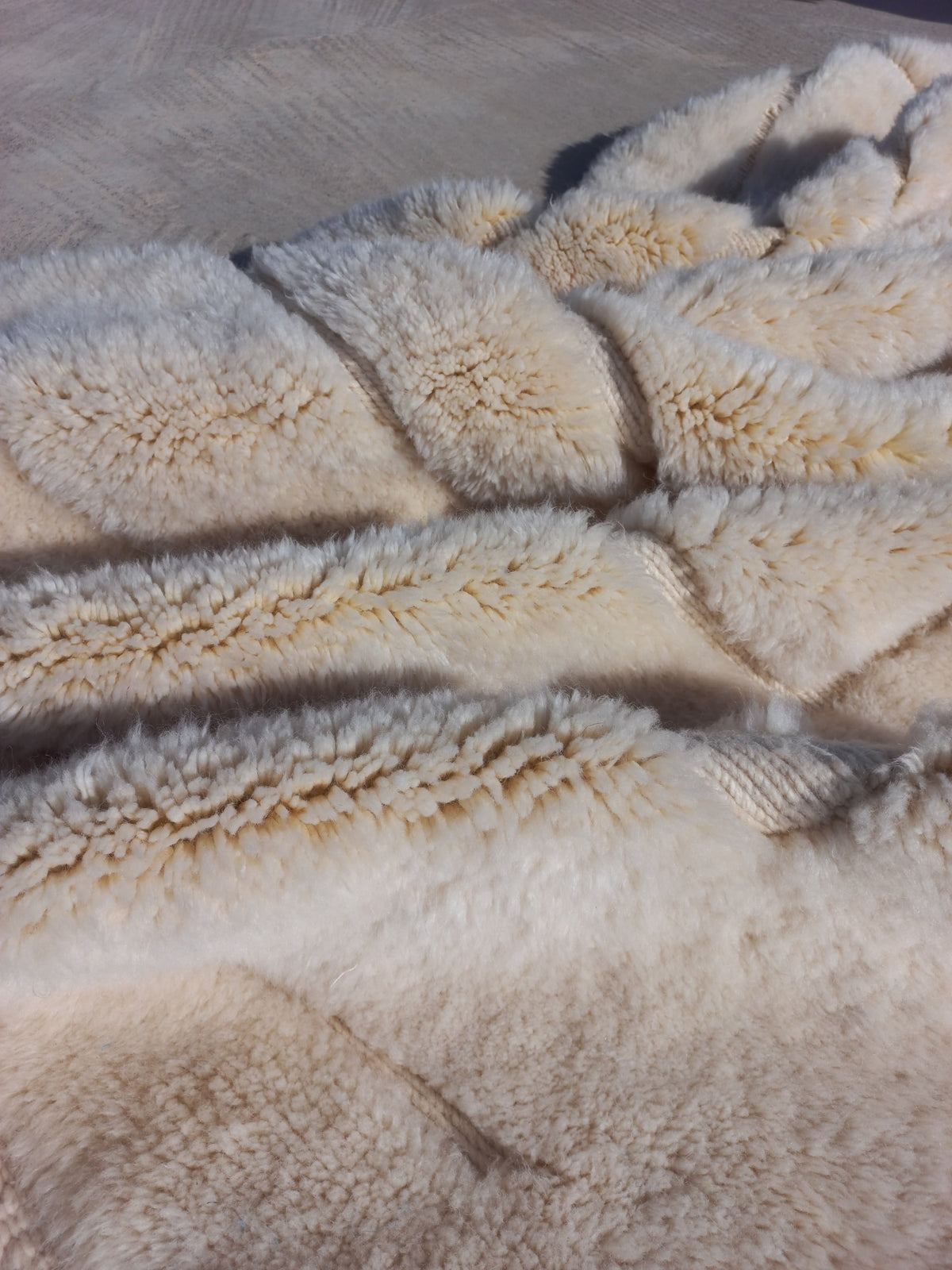 Marmoucha Ivory Concentric Relief Rug