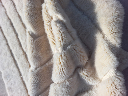 Marmoucha Ivory Sculpted Grid Rug