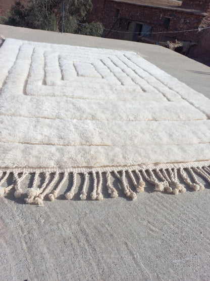 Marmoucha Ivory Concentric Relief Rug