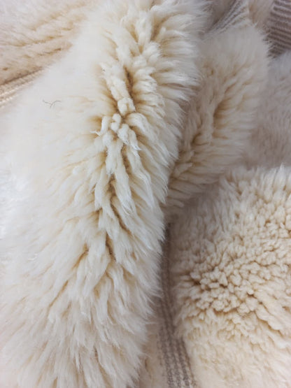 Marmoucha Ivory Sculpted Cellular Rug