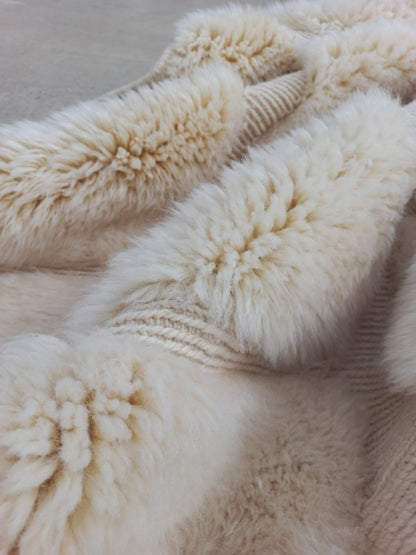 Marmoucha Ivory Concentric Relief Rug