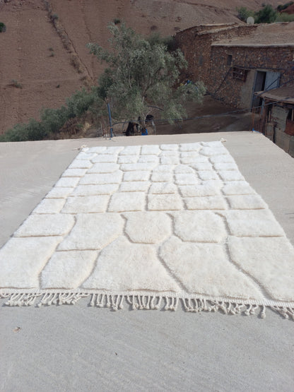 Marmoucha Ivory Sculpted Cellular Rug