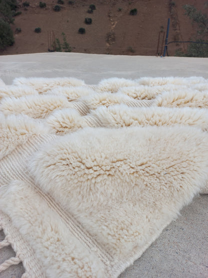 Marmoucha Ivory Sculpted Cellular Rug