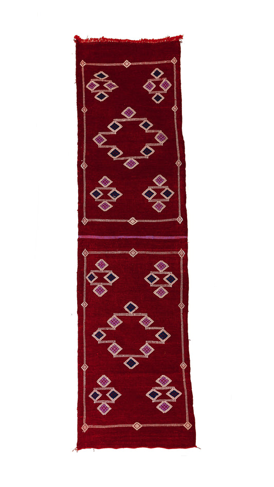 Crimson Gate — Boujaad Moubra Kilim Runner