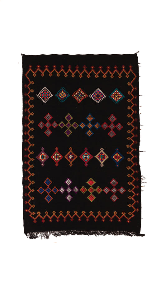 Noir Mosaic — Boujaad Moubra Kilim