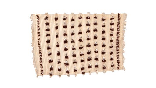 Tufted Shimmer Columns — Beni Ourain Handira