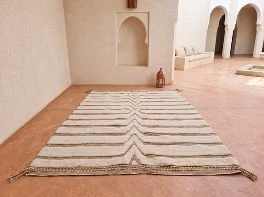 Marmoucha Linear Terraces — Sculpted Atlas Wool in Sand & Clay