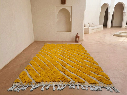 Marmoucha Saffron Terraces — Diagonal Sculpted Wool