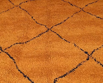 Marmoucha Saffron Diamond Field — Sculpted Atlas Wool