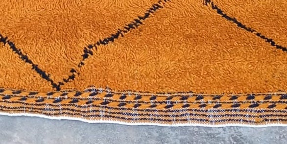 Marmoucha Saffron Diamond Field — Sculpted Atlas Wool