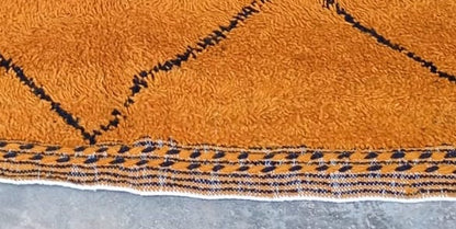Marmoucha Saffron Diamond Field — Sculpted Atlas Wool