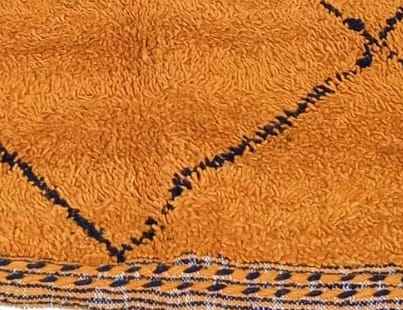 Marmoucha Saffron Diamond Field — Sculpted Atlas Wool
