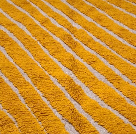 Marmoucha Saffron Terraces — Diagonal Sculpted Wool