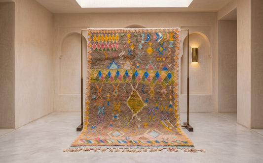 Whispers of Ochre – Boujaad Pastel Glyph Rug