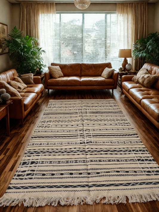 Desert Script – Zemmour Linework in Ivory & Midnight