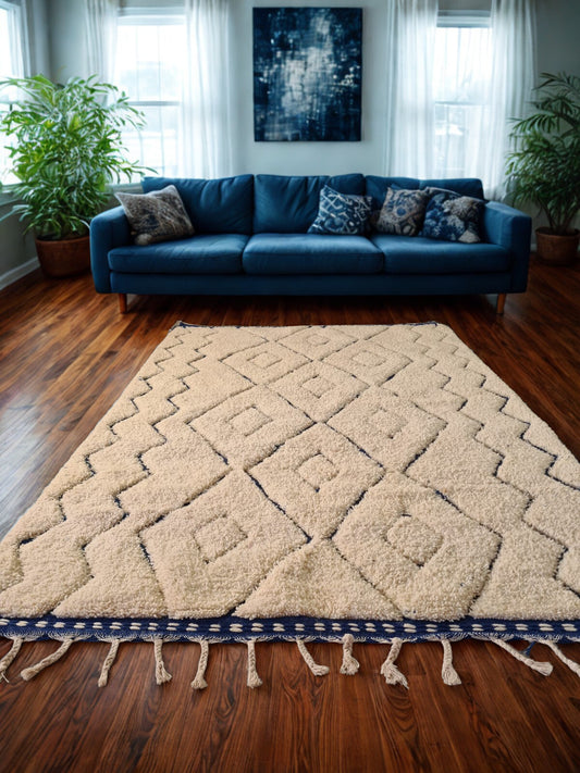 Indigo Gate — Azilal Nested Diamond Lattice with Border
