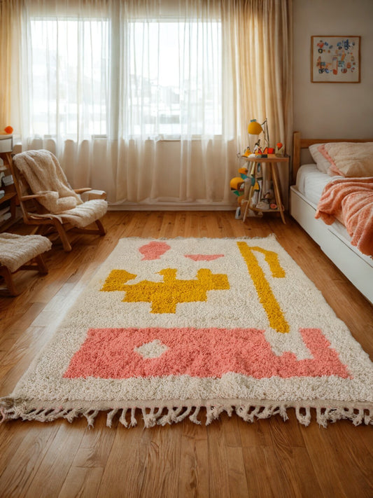 Nomadic Petals – Beni Mrirt in Pastel Geometry