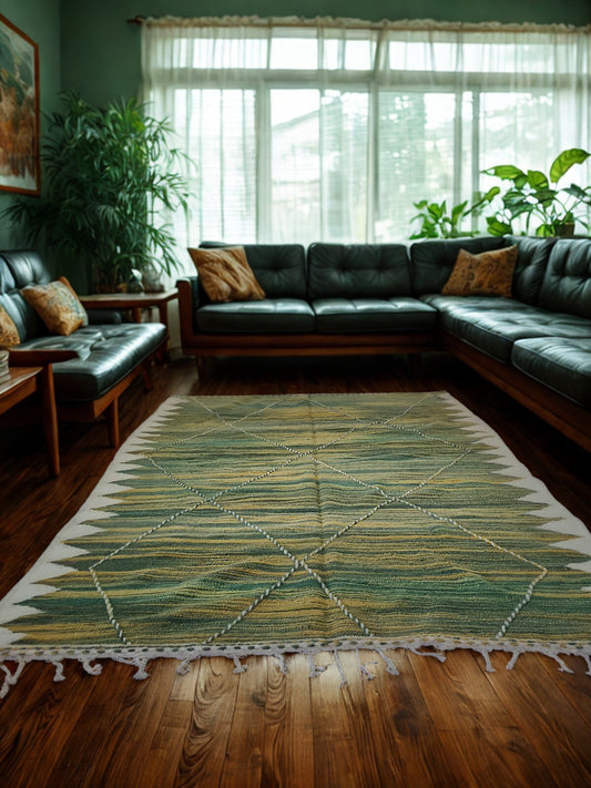 Verdant Pulse – Zanafi Weave in Emerald Threads