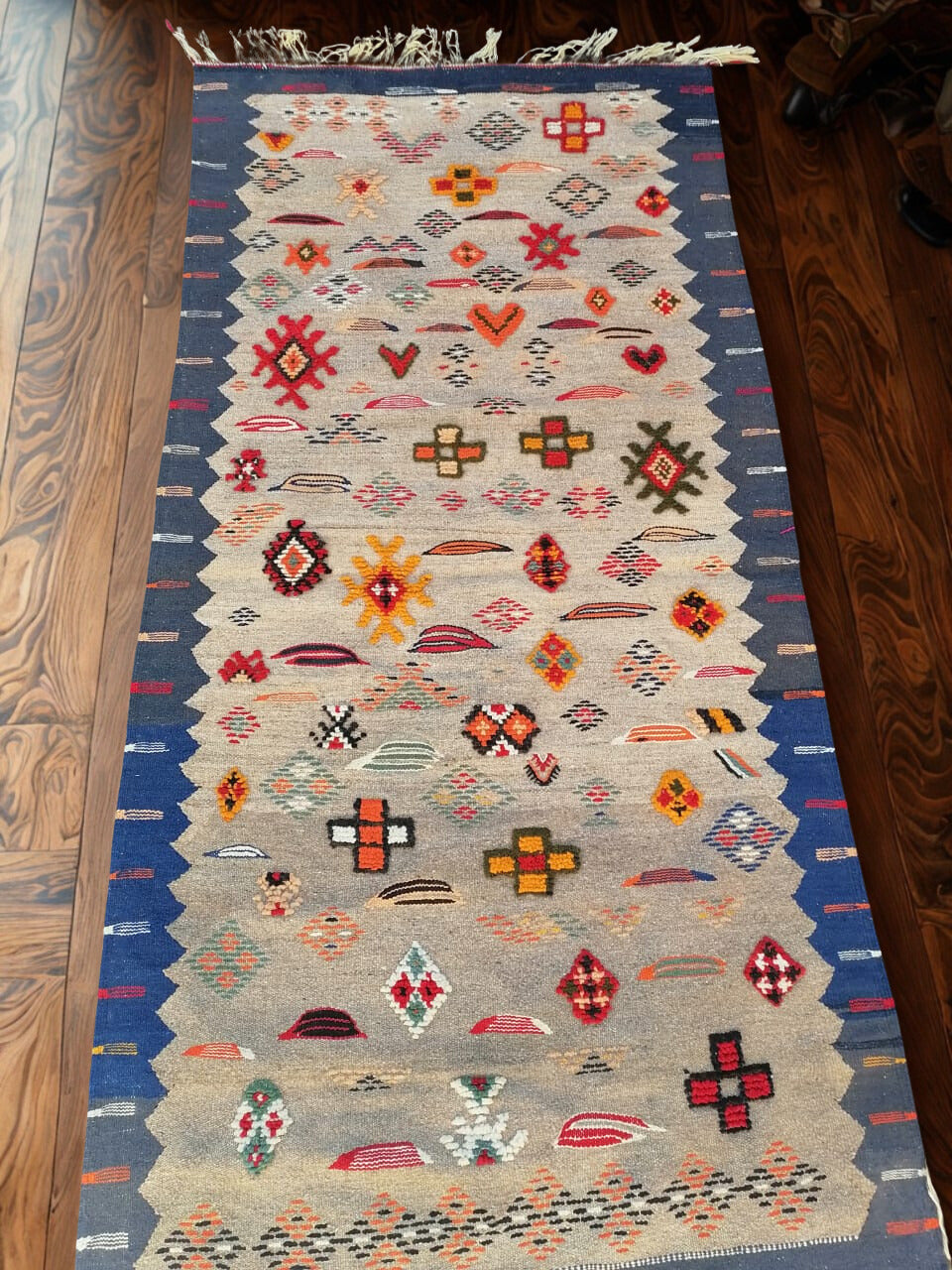 Indigo Frame — Glaouia Talisman Kilim