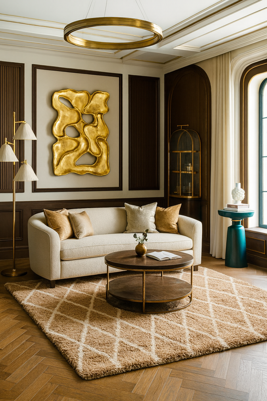 Caramel Lattice — Marmoucha Open Diamond Grid