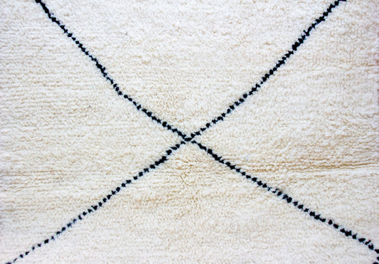 Marmoucha Minimal Cross – Ivory Wool Geometry
