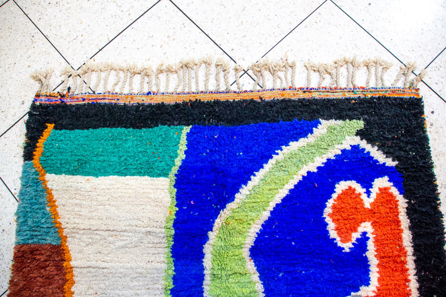 Boujaad Abstract Atlas — Mountain & Horizon in Wool