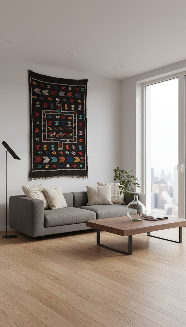 Midnight Ksour — Boujaad Wool Kilim