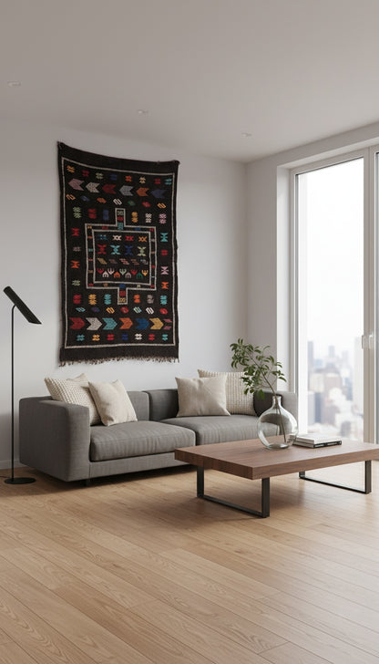Midnight Ksour — Boujaad Wool Kilim