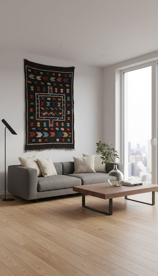 Midnight Ksour — Boujaad Wool Kilim